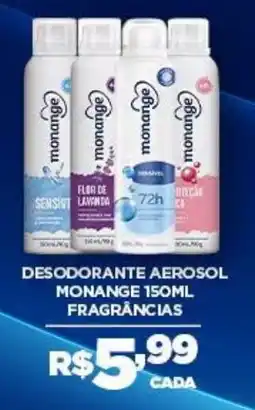 DB Supermercados Desodorante aerosol monange fragrâncias oferta