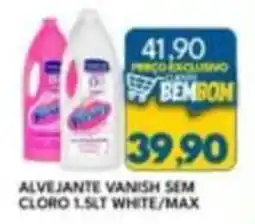 Rancho Bom Supermercados Alvejante vanish sem cloro 1.5lt white/max oferta