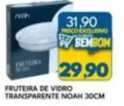 Rancho Bom Supermercados Fruteira de vidro transparente noah oferta