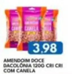 Rancho Bom Supermercados Amendoin doce dacolônia 120g cri cri com canela oferta
