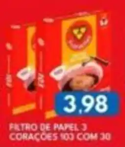 Rancho Bom Supermercados Filtro de papel 3 corações oferta