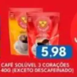 Rancho Bom Supermercados Café solúvel 3 corações oferta