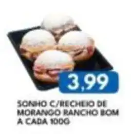 Rancho Bom Supermercados Sonho c/recheio de morango rancho bom oferta