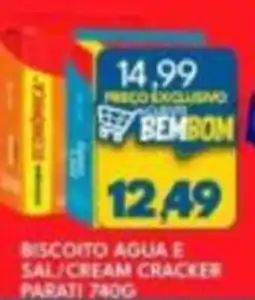 Rancho Bom Supermercados Biscoito água e sal/cream cracker parati oferta