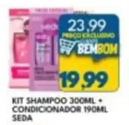 Rancho Bom Supermercados kit shampoo + condicionador seda oferta
