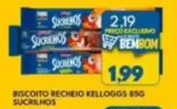 Rancho Bom Supermercados Biscoito recheio kelloggs 85g sucrilhos oferta