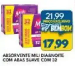 Rancho Bom Supermercados Absorvente mili diarnoite com abas suave oferta