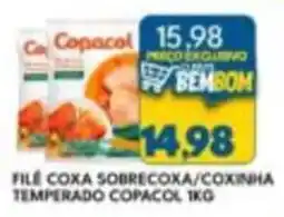 Rancho Bom Supermercados filé coxa sobrecoxa/coxinha temperado copacol oferta