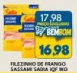 Rancho Bom Supermercados filezinho de frango sassami sadia oferta