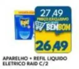 Rancho Bom Supermercados aparelho + refil liquido eletrico raid c/2 oferta