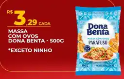 Supermercado Precito Massa com ovos dona benta oferta