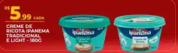 Supermercado Precito Creme de ricota ipanema tradicional e light oferta