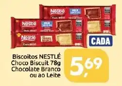 Supermercados Nori Biscoitos nestlé choco biscuit 78g chocolate branco ou ao leite oferta