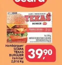 Supermercados Nori Hambúrguer seara texas burguer familiar oferta