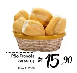 Giassi Supermercados Pão Francês Giassi kg oferta