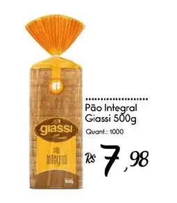 Giassi Supermercados Pão integral oferta