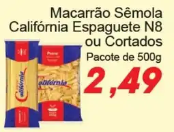 Villefort Atacadista Macarrão Sêmola Califórnia Espaguete N8 ou Cortados oferta