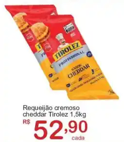 Giga Atacado Requeijão cremoso cheddar tirolez oferta