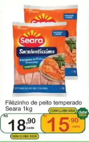 Giga Atacado Filézinho de peito temperado oferta