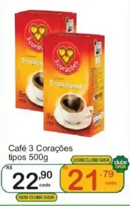 Giga Atacado Café 3 Corações tipos oferta