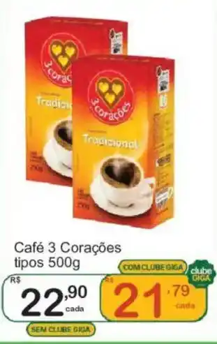 Café 3 Corações tipos