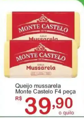 Giga Atacado Queijo mussarela monte castelo f4 peça oferta