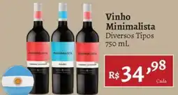 Novo Atacarejo Vinho Minimalista Diversos Tipos oferta