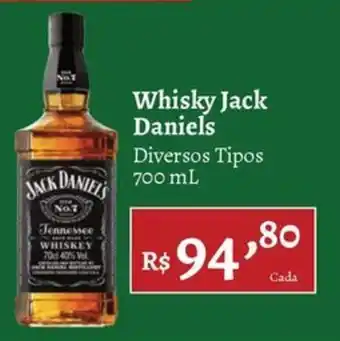 Whisky jack daniels diversos tipos
