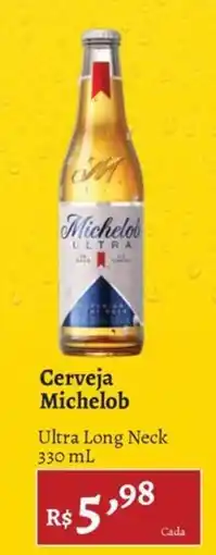 Novo Atacarejo Cerveja Michelob Ultra Long Neck oferta