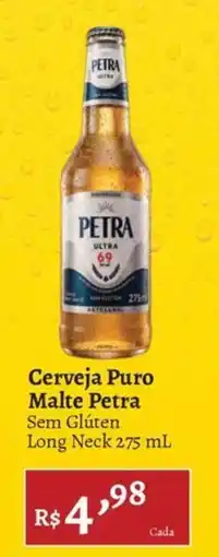 Novo Atacarejo Cerveja Puro Malte Petra Sem Glúten Long Neck oferta