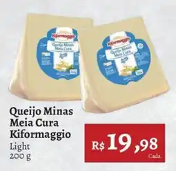Novo Atacarejo Queijo Minas Meia Cura Kiformaggio Light oferta