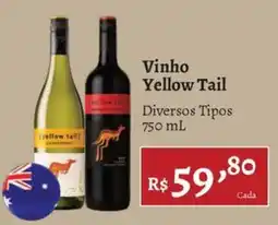 Novo Atacarejo Vinho Yellow Tail Diversos Tipos oferta