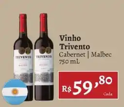 Novo Atacarejo Vinho Trivento Cabernet | Malbec oferta