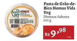 Novo Atacarejo Pasta de Grão-de-Bico Homus Vida Veg oferta