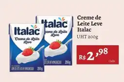 Novo Atacarejo Creme de Leite Leve Italac oferta