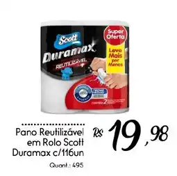 Giassi Supermercados Pano reutilizável em rolo scott duramax oferta