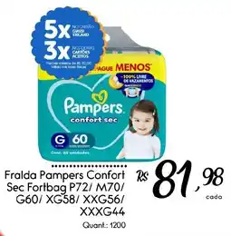 Giassi Supermercados Fralda Pampers Confort Sec oferta
