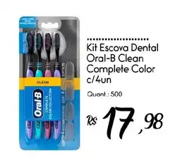 Giassi Supermercados Kit Escova Dental Oral-B Clean Complete Color oferta