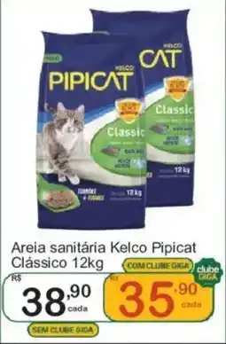 Giga Atacado Areia sanitária Kelco Pipicat Clássico oferta