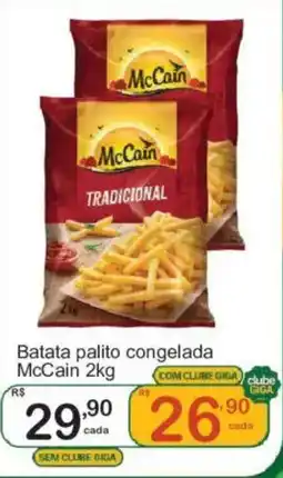 Giga Atacado Batata palito congelada McCain 2kg oferta