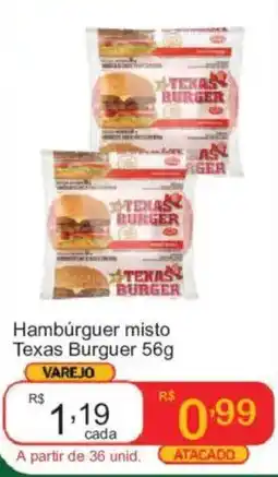 Giga Atacado Hambúrguer misto texas burger oferta