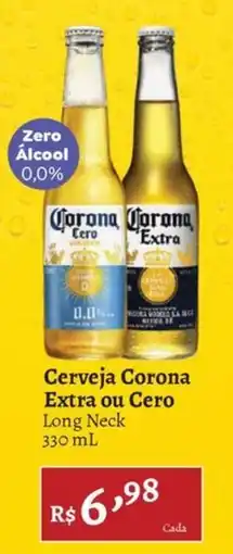 Novo Atacarejo Cerveja Corona Extra ou Cero Long Neck oferta