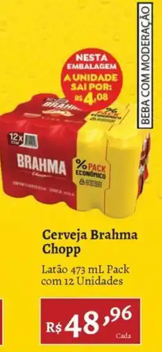 Novo Atacarejo Cerveja Brahma Chopp oferta