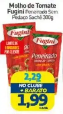 Rede Bom Lugar molho de tomate fugini peneirado sem pedaço sachê oferta