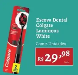 Novo Atacarejo Escova Dental Colgate Luminous White oferta