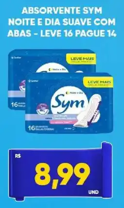 Tatico absorvente sym noite e dia suave com abas oferta