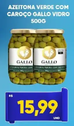 Tatico azeitona verde com caroço gallo vidro oferta