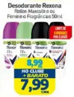 Rede Bom Lugar Desodorante rexona rollon masculino ou feminino fragrâncias oferta