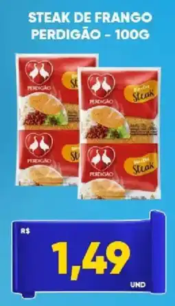 Tatico steak de frango perdigão oferta