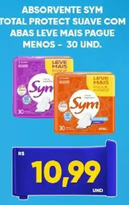 Tatico Absorvente sym total protect suave com abas oferta
